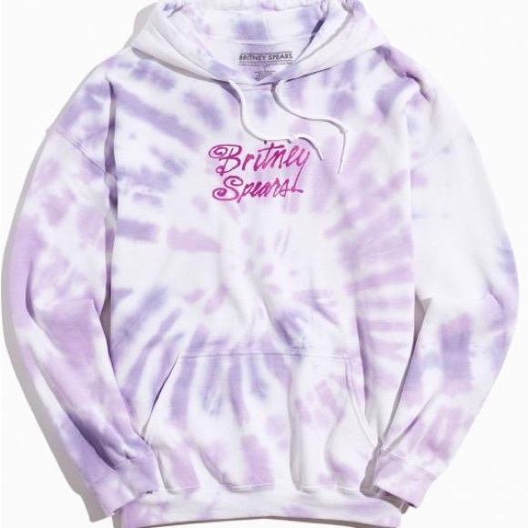 Urban Outfitters Tops - Urban Outfitters Purple Britney Spears Tie-dye Hoodie Sweatshirt Size S UNISEX